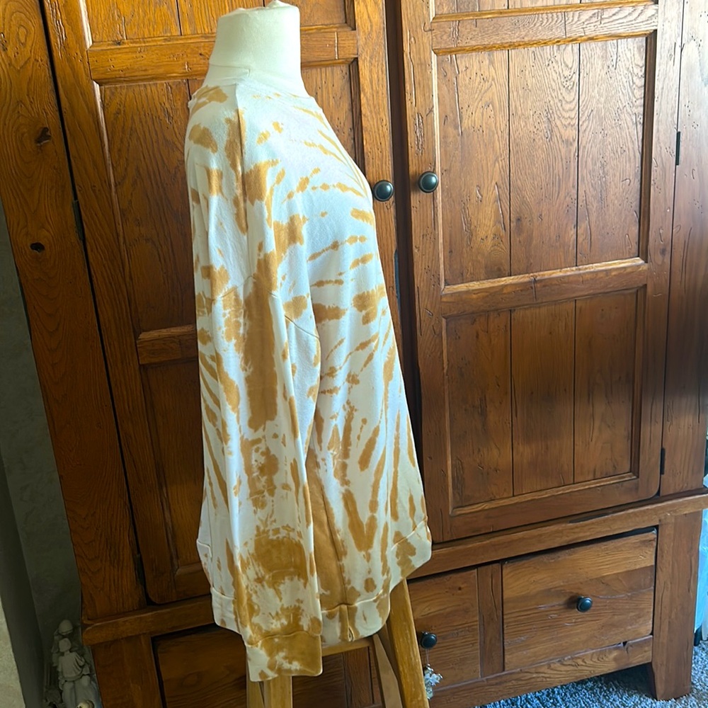 MY STORY Tie Dye Gold & Cream Lightweight SWEATSHIRT🌻Gently worn size MEDIUM😊 - Picture 4 of 6